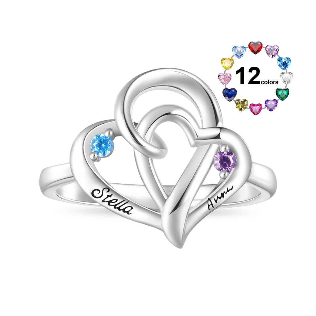 Ladies' Double Heart Promise Ring image number 0