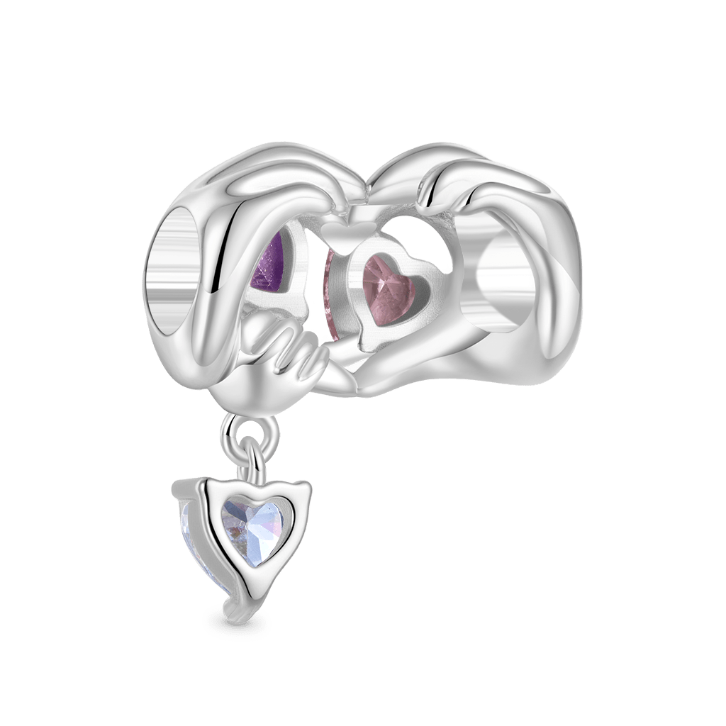 Family of Three Holding Hands Charm image number 2