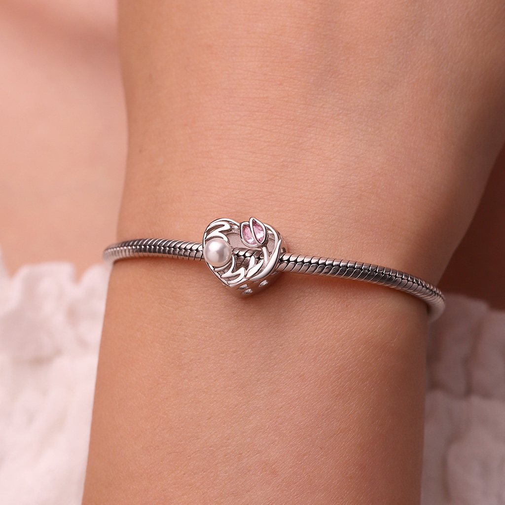 Mother’s Day Pearl Tulip Photo Charm image number 3