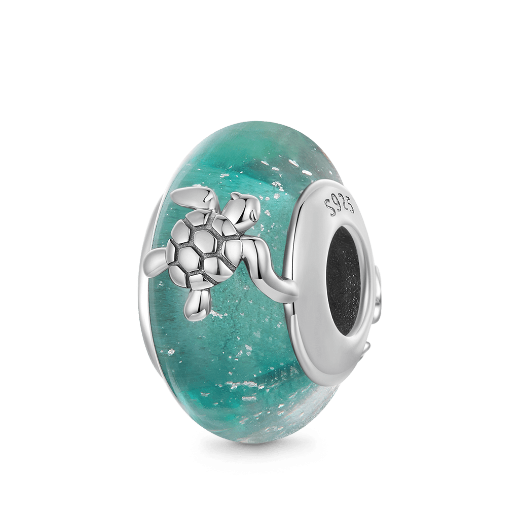 Green Sea Turtle Glass Charm image number 0