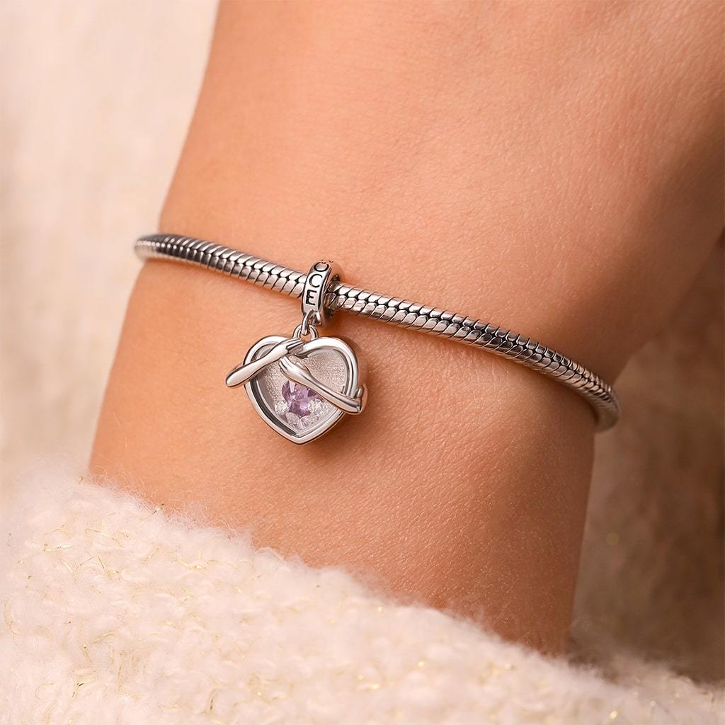 Hug Love Locket Birthstone Pendant image number 7