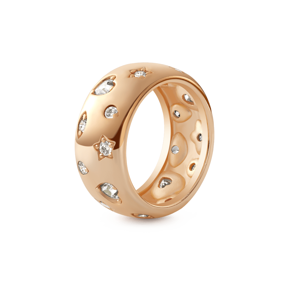 Rose Gold Mixed Shape Vintage Ring image number 1