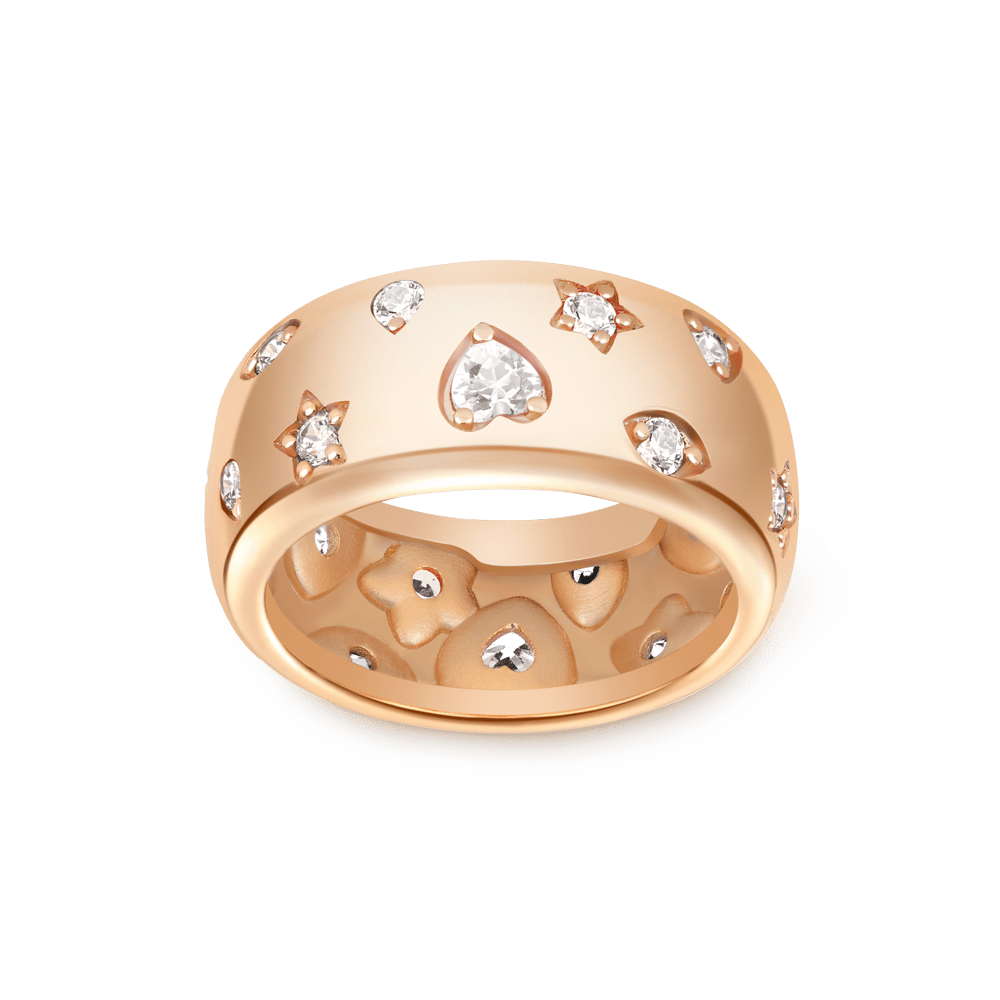 Rose Gold Mixed Shape Vintage Ring image number 3