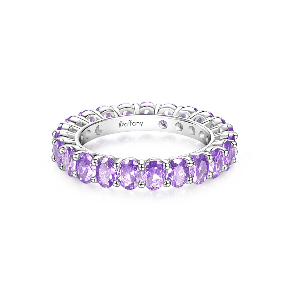 Amethyst Oval-cut Band Ring image number 0