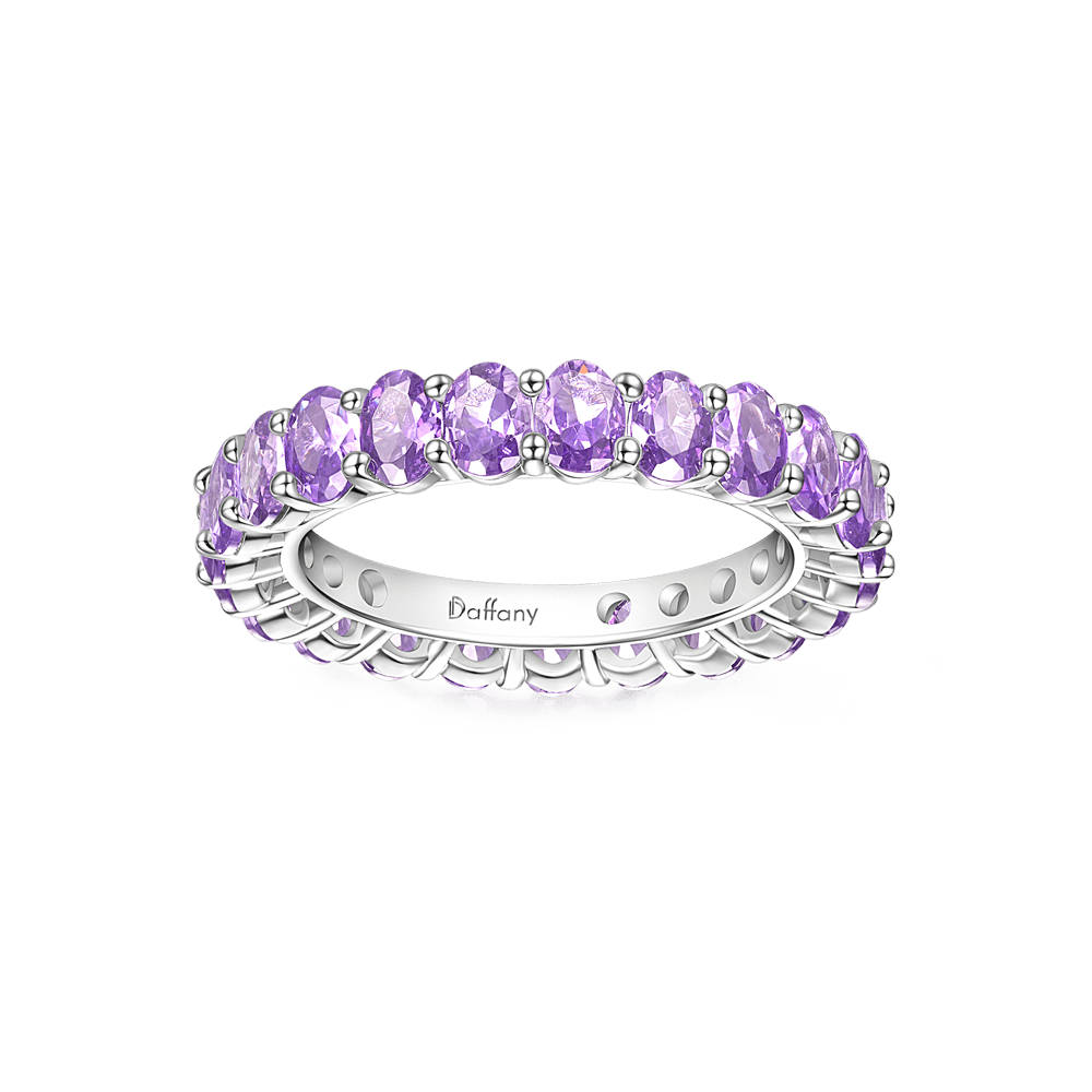 Amethyst Oval-cut Band Ring image number 2