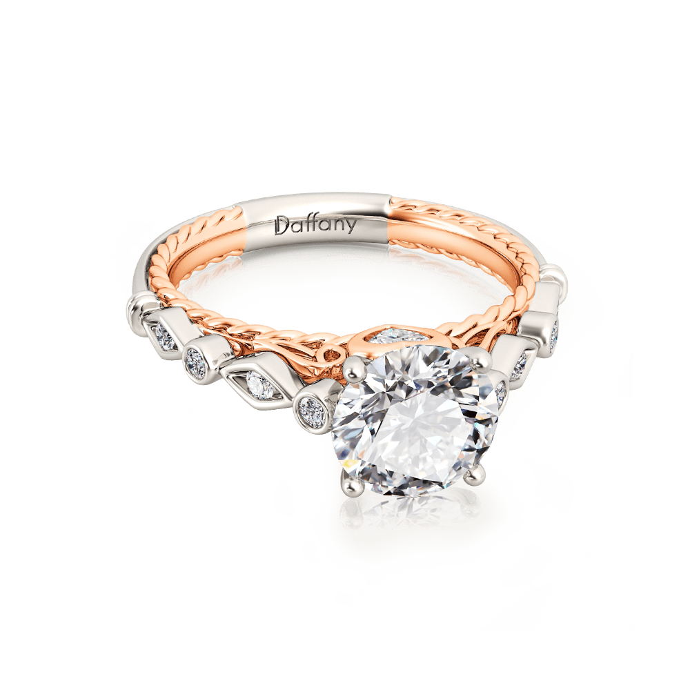 Twisted Rope Vintage Engagement Ring image number 1