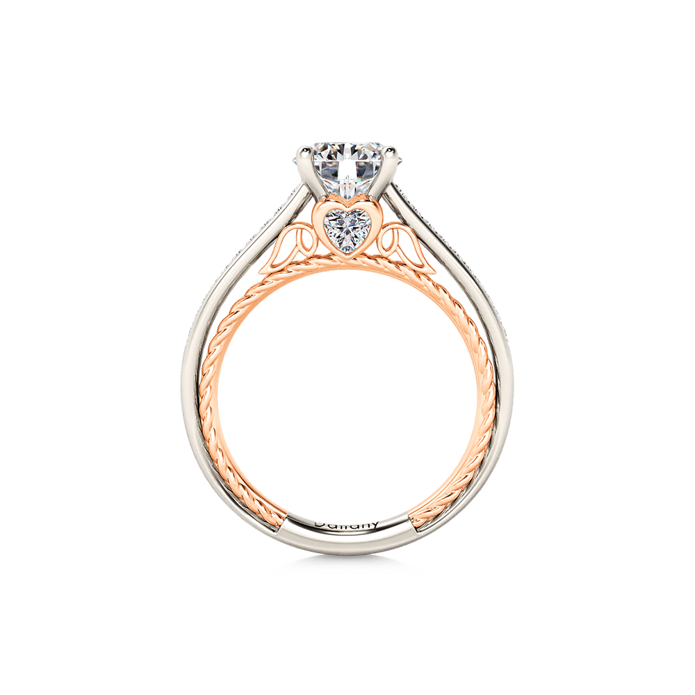 Round Cut Cathedral Engagement Ring image number 0