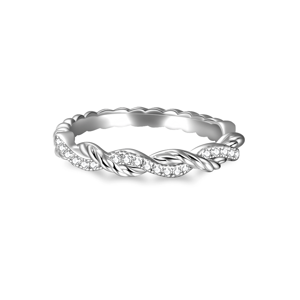 Twisted Infinity Band Ring image number 0