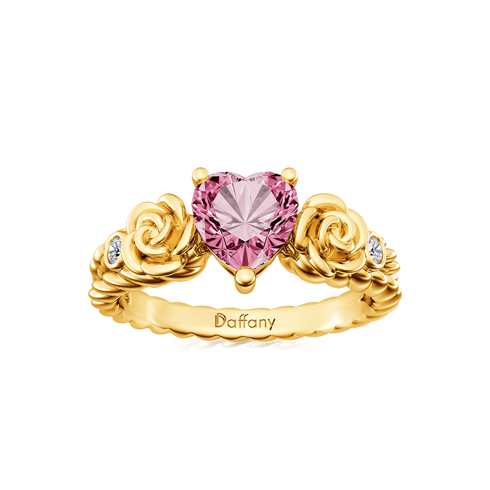 Heart Rose Flower Engagement Ring image number 0