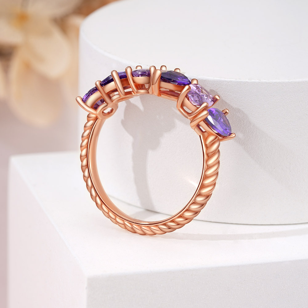 Oval & Pear Channel Wedding Ring image number 3