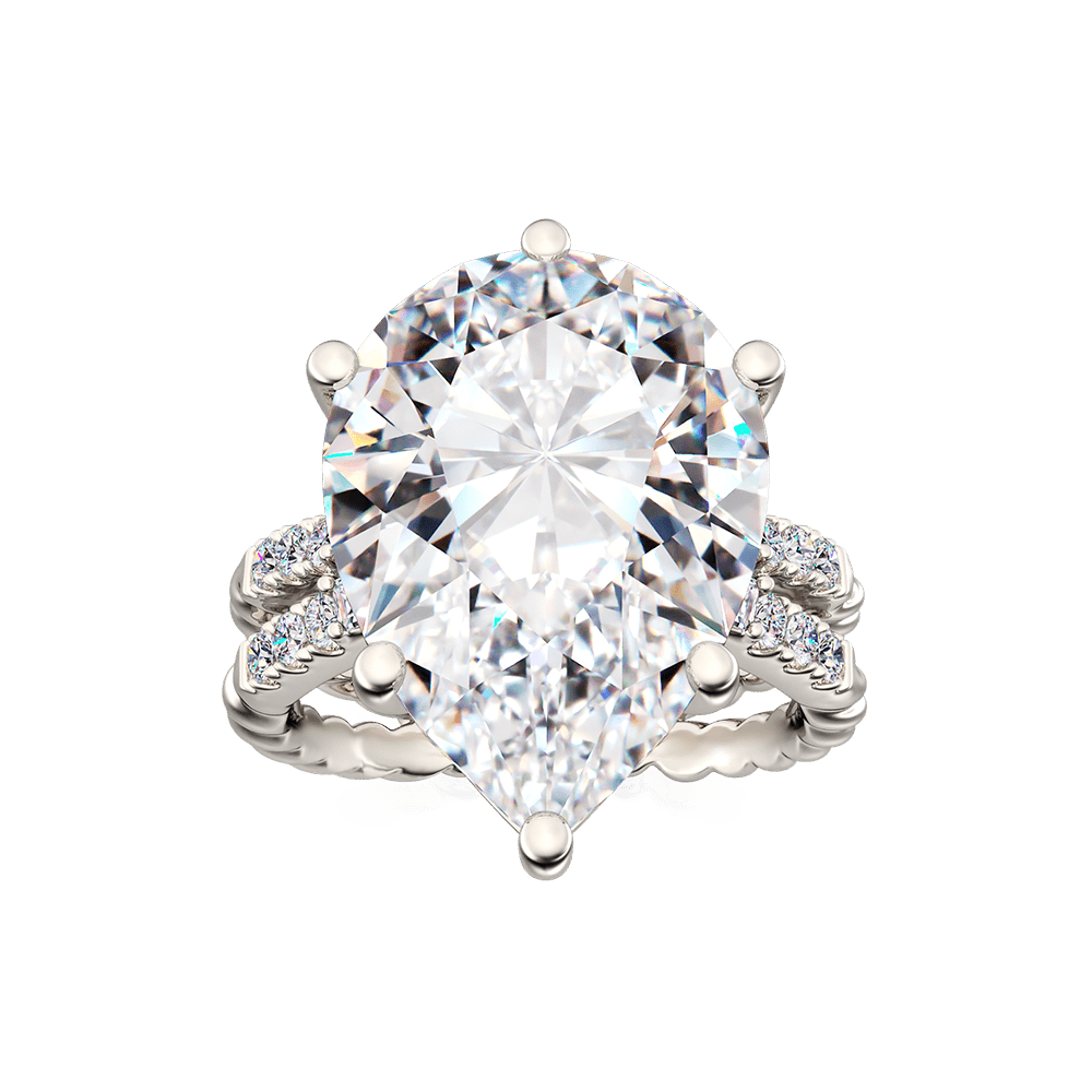 Pear Cut Split Shank Cocktail Ring image number 0