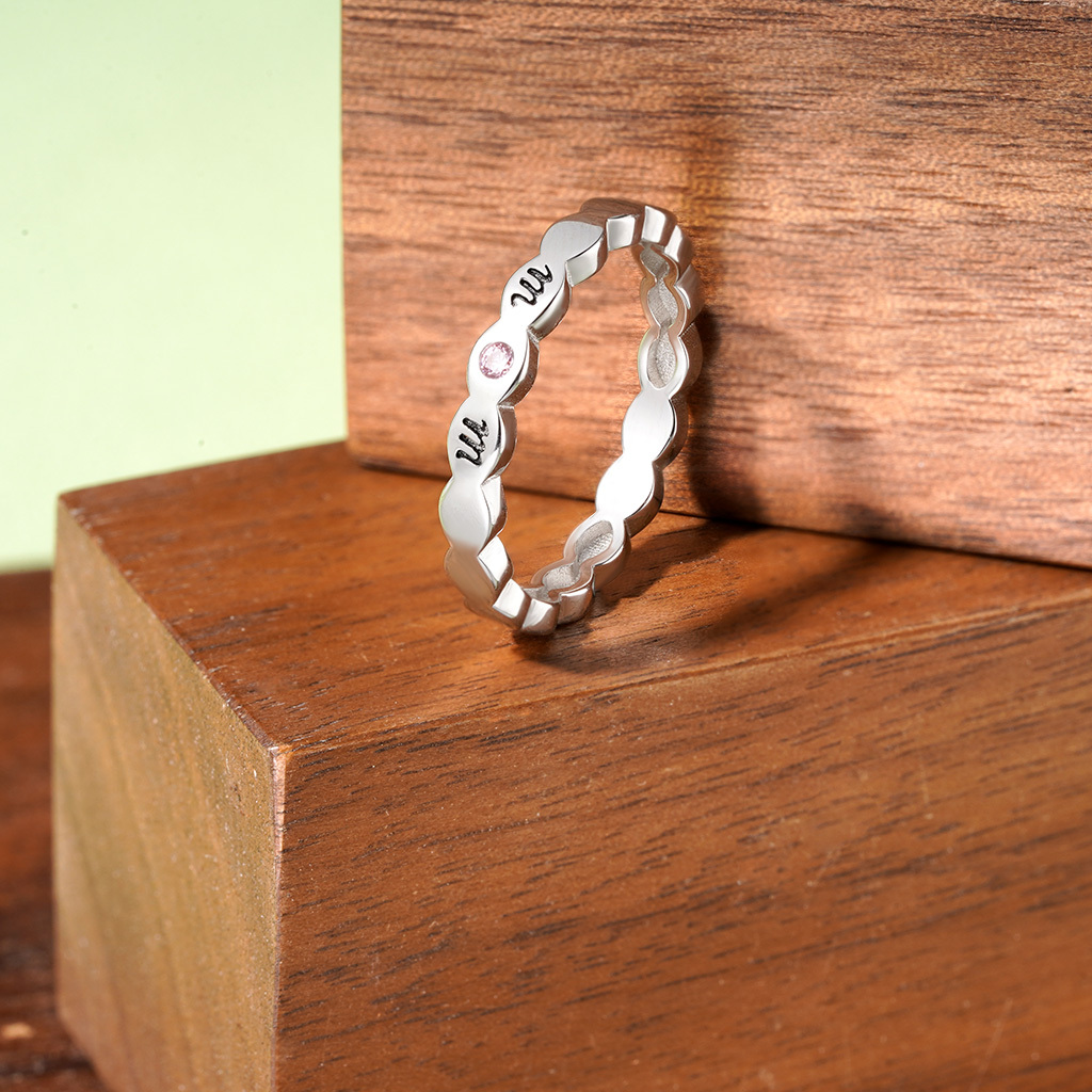 Heart Teardrop Eternity Ring image number 3