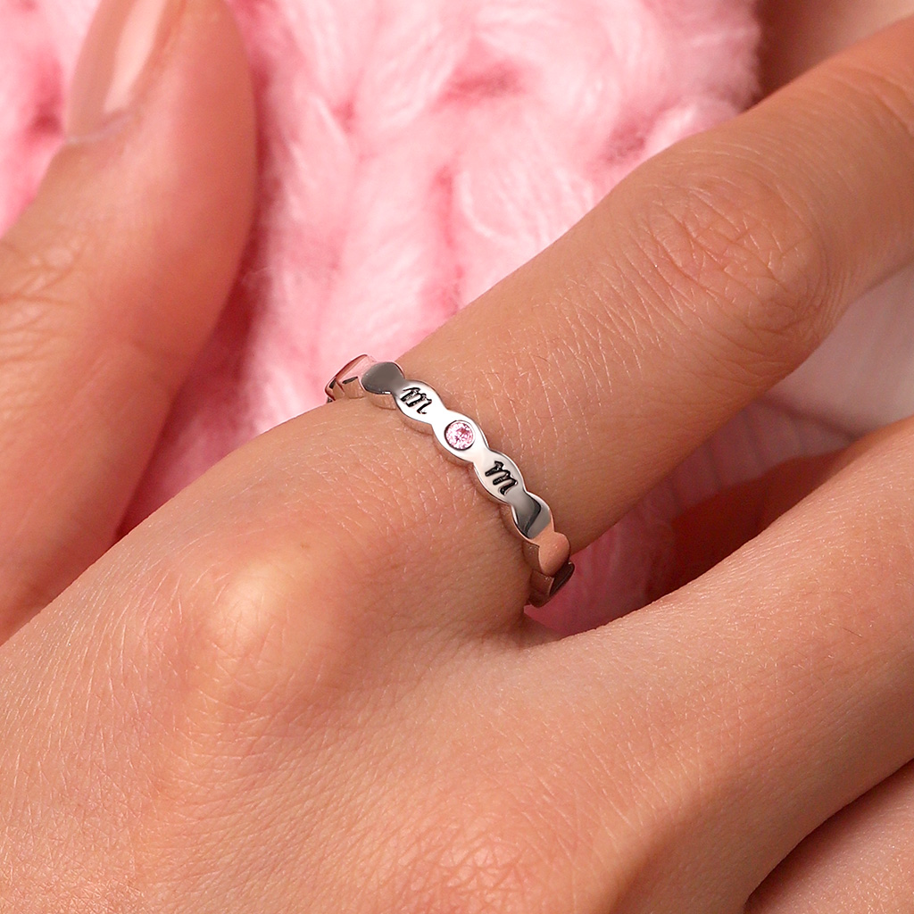 Heart Teardrop Eternity Ring image number 5