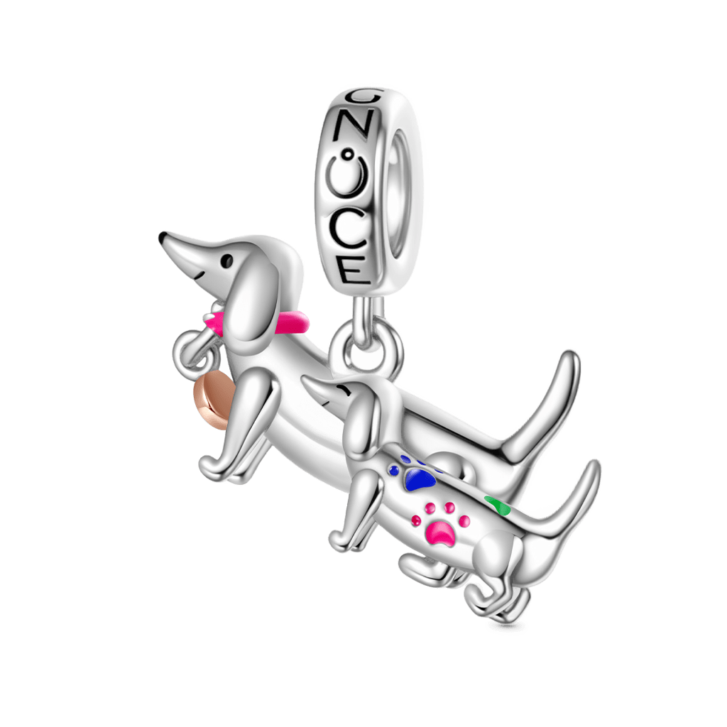 Dachshund Mother Child Pendant image number 0