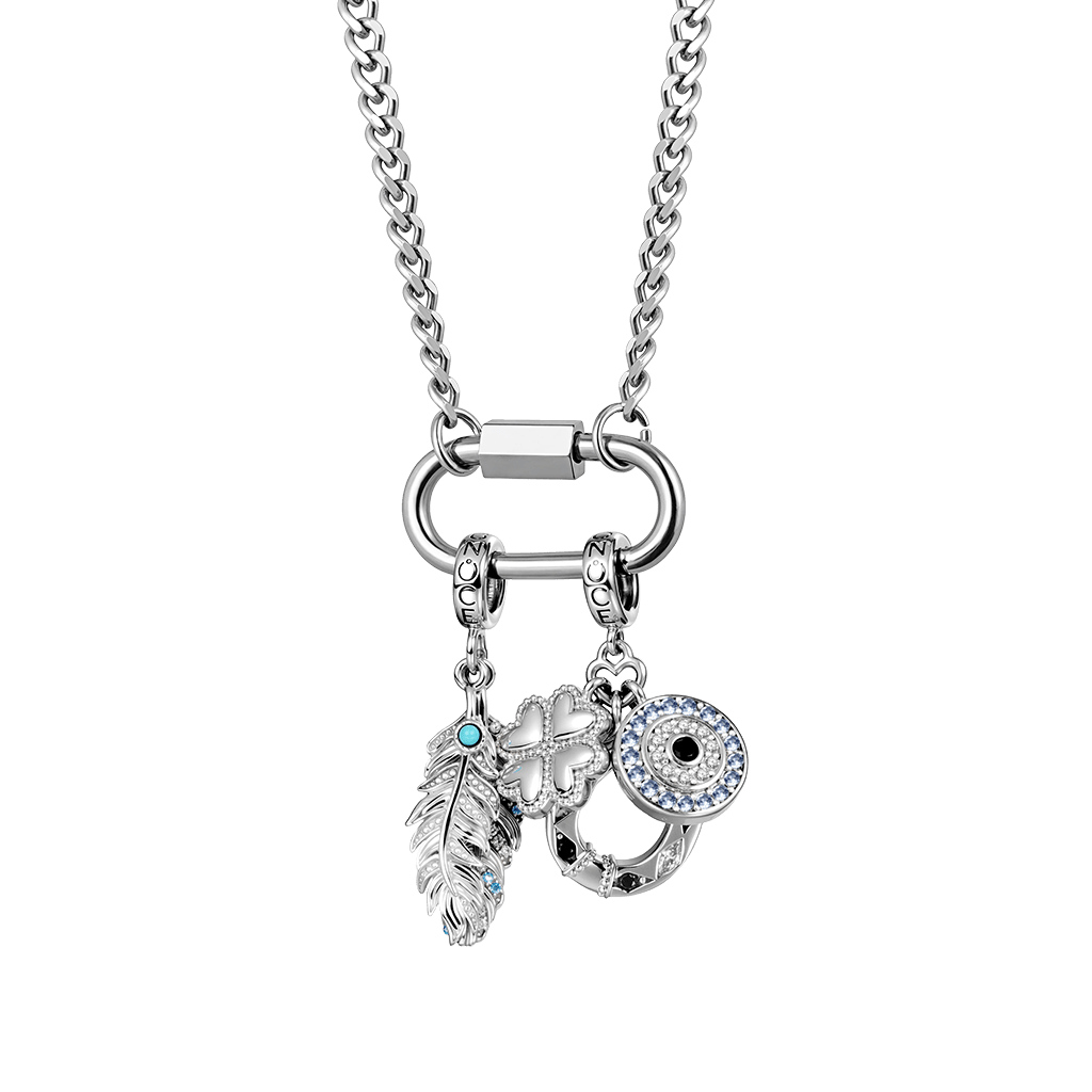 Oval Hoop Lock Chain Necklace image number 0