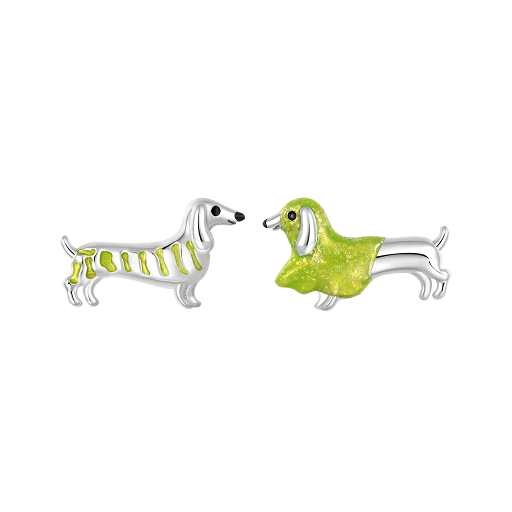 Glow-in-the-Dark Dachshund Stud Earrings image number 0