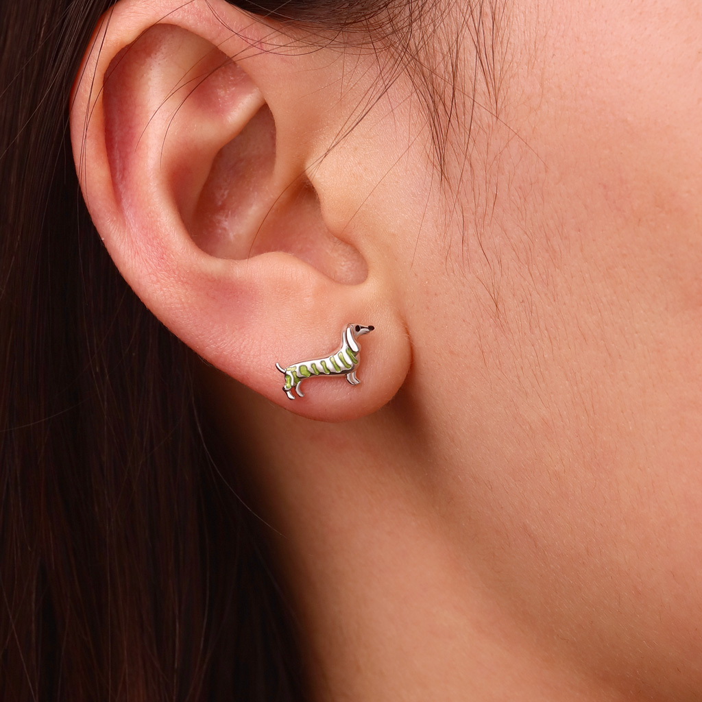 Glow-in-the-Dark Dachshund Stud Earrings image number 5