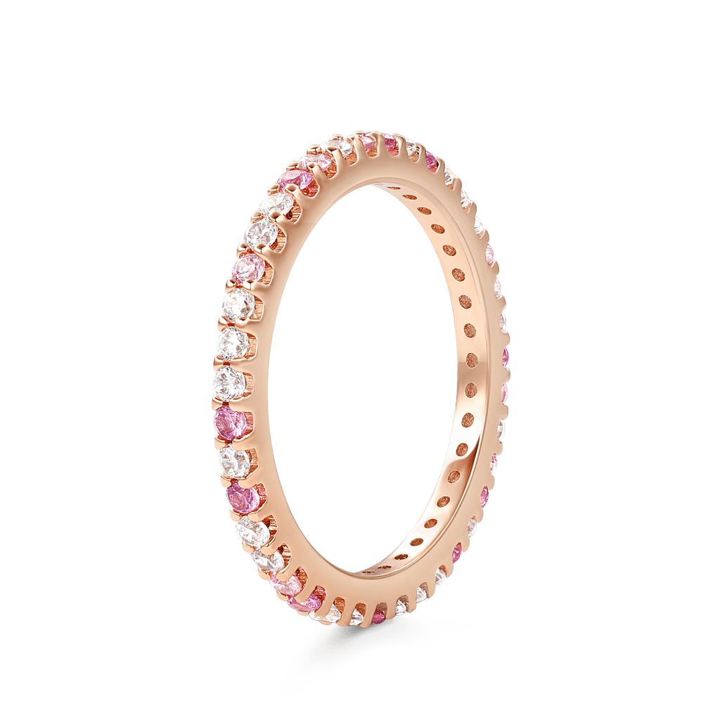 Gradient Morganite And White Topaz Ring image number 2