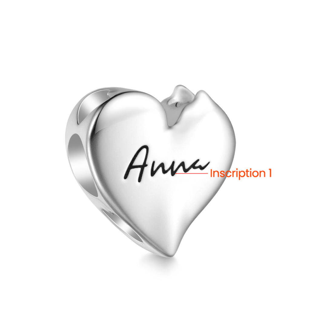 Cat Love Heart Charm image number 1