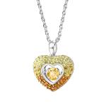 Sparkling Pavé Heart Dancing Necklace image number 0