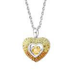 Sparkling Pavé Heart Dancing Necklace image number 0