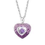 Sparkling Pavé Heart Dancing Necklace image number 0