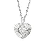 Sparkling Pavé Heart Dancing Necklace image number 0