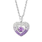 Sparkling Pavé Heart Dancing Necklace image number 0