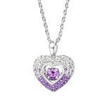 Sparkling Pavé Heart Dancing Necklace image number 0