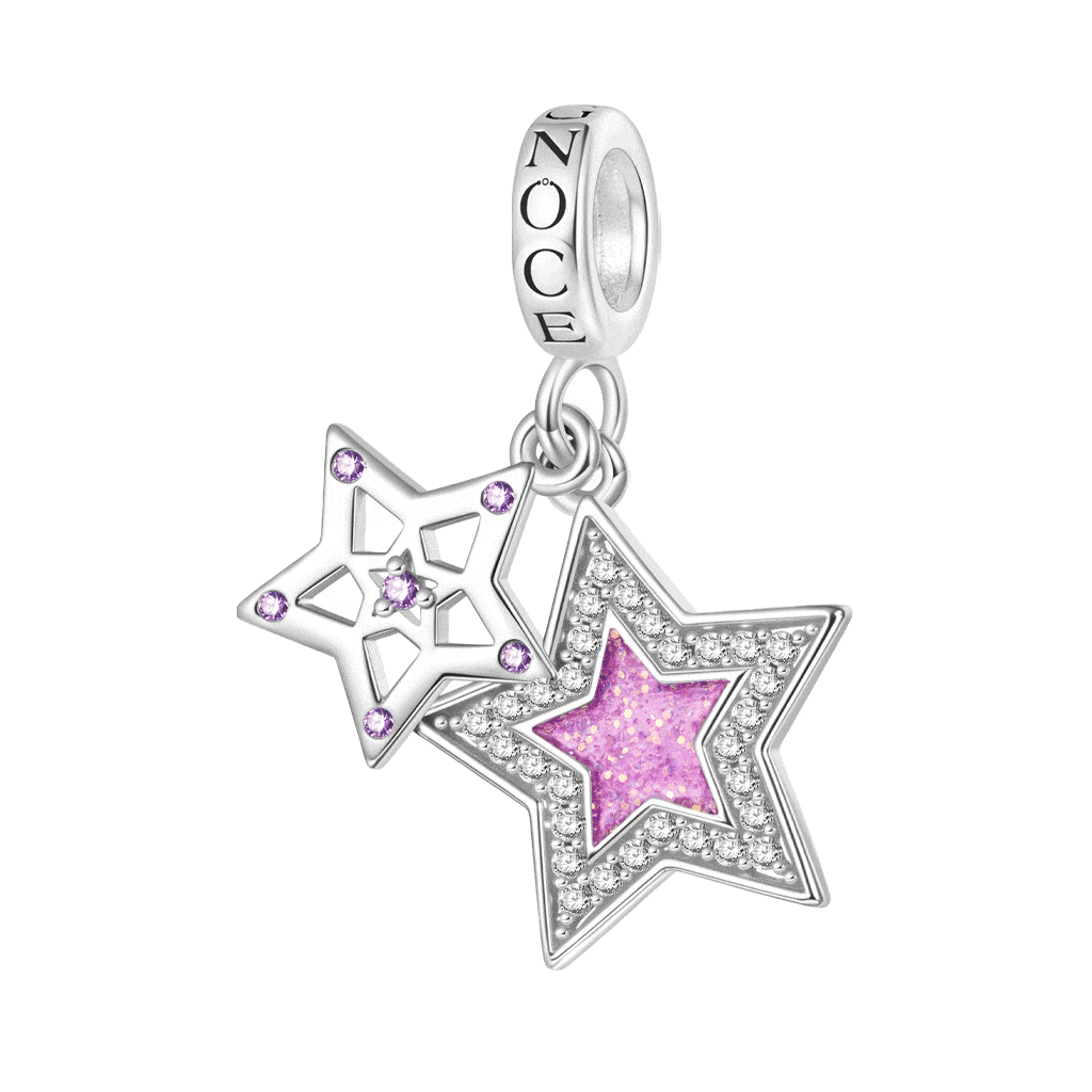 Purple Glitter Star Pendant image number 0
