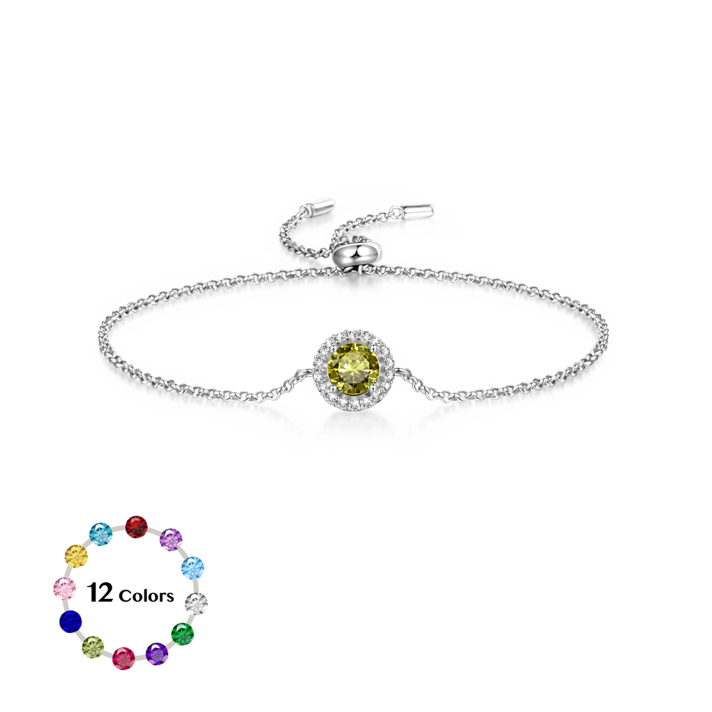 Round Cut Adjustable Chain Bracelet image number 0