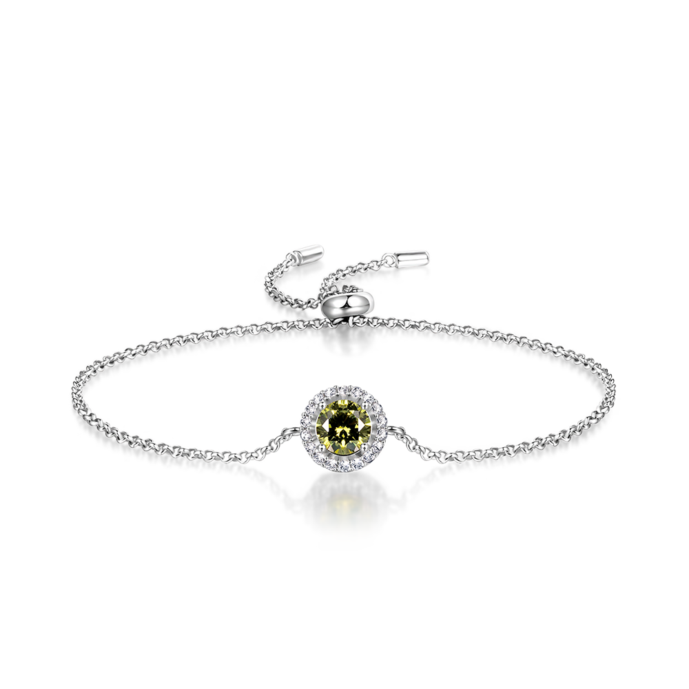 Round Cut Adjustable Chain Bracelet image number 1