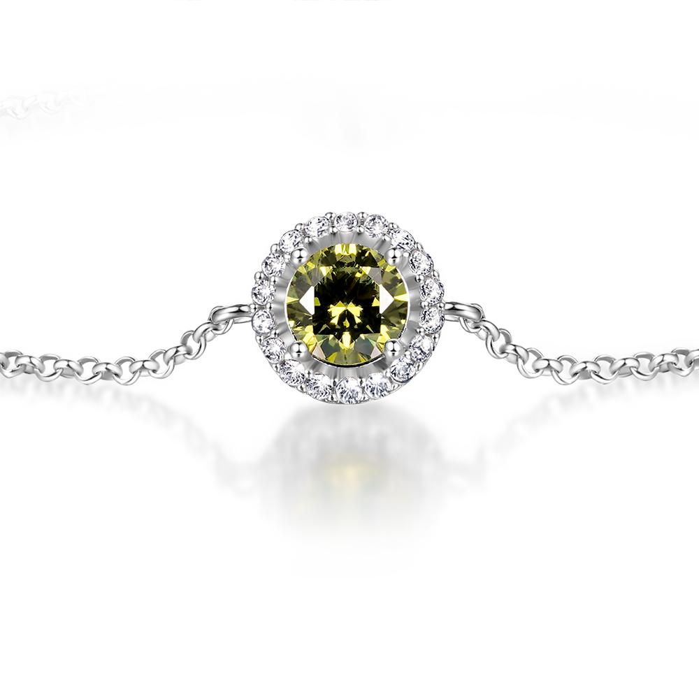 Round Cut Adjustable Chain Bracelet image number 3