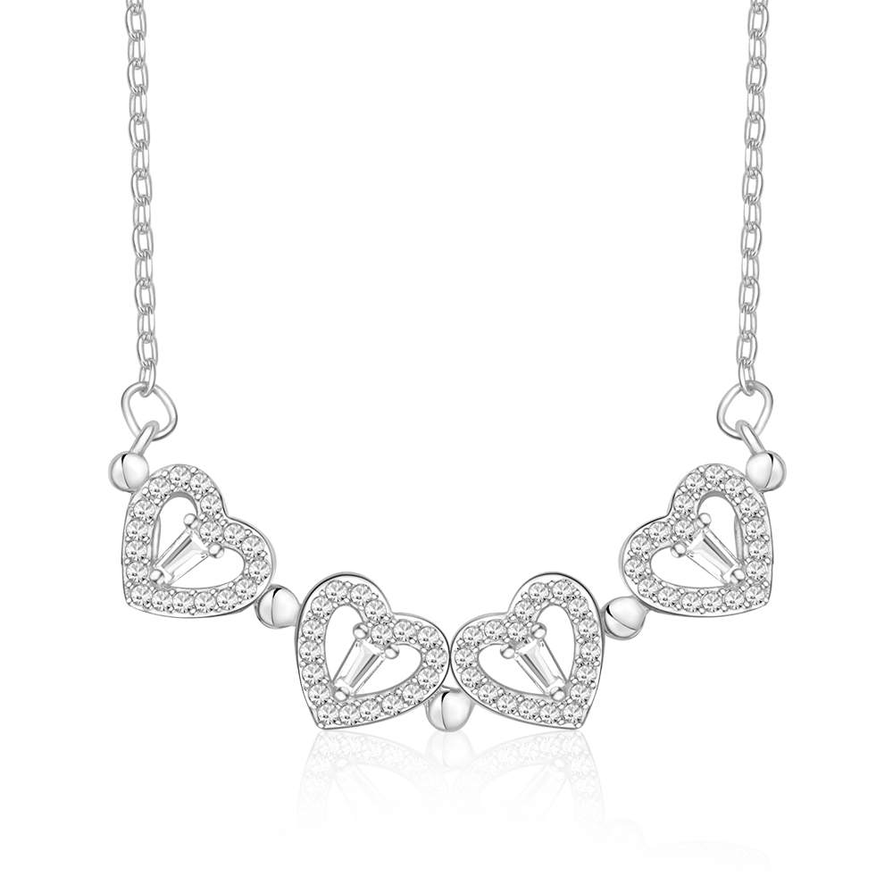 Silver Fourleaf Clover Necklace image number 2