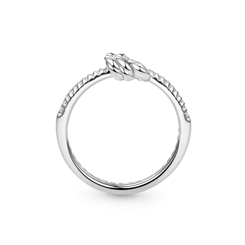 Knot Twisted Rope Channel Band Ring image number 2