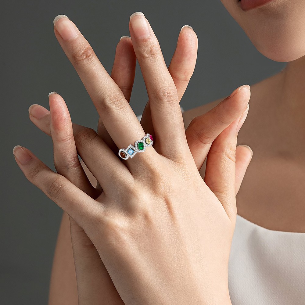 Mixed Shape Halo Twisted Rope Ring image number 6