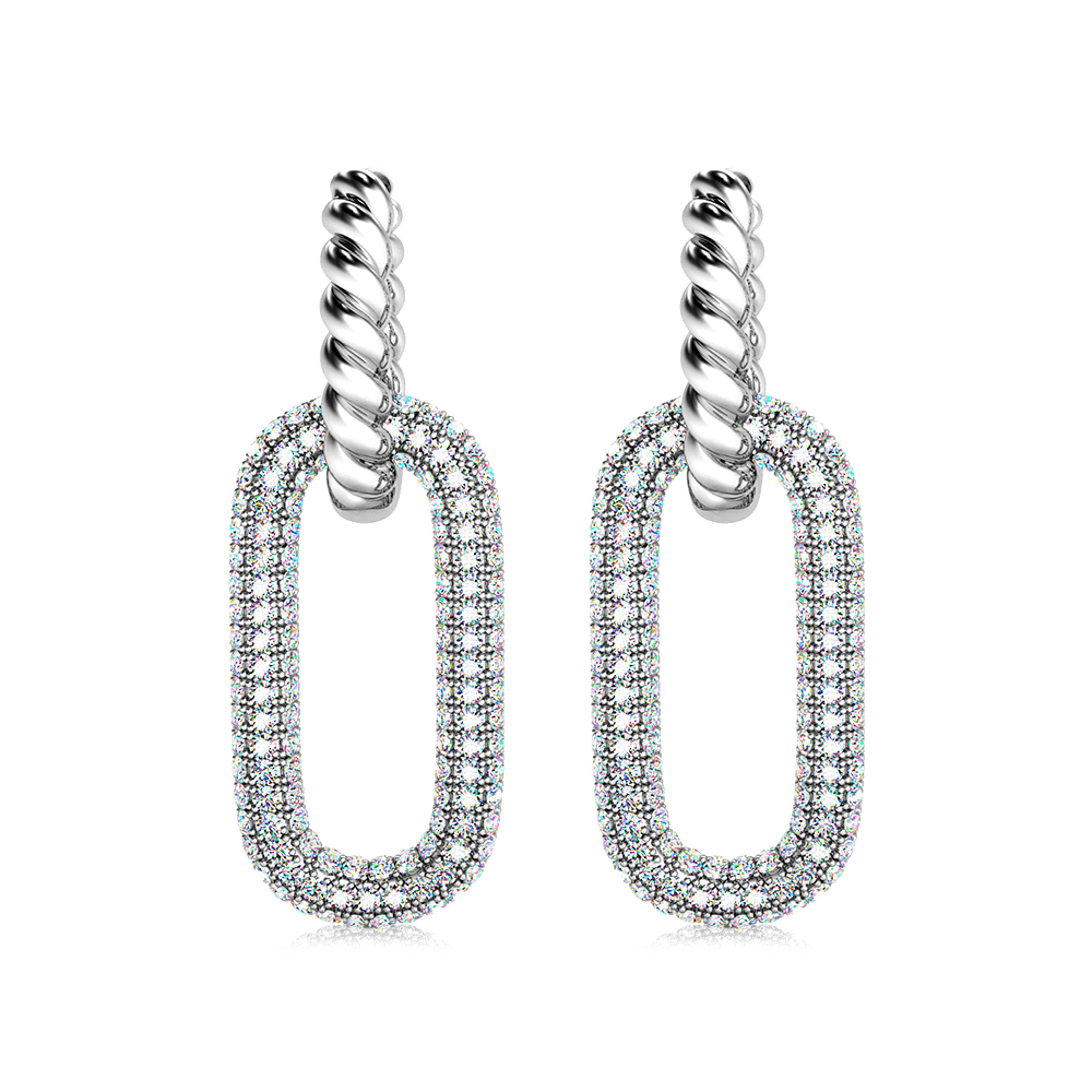 Twisted Rope Hoop Earrings image number 1