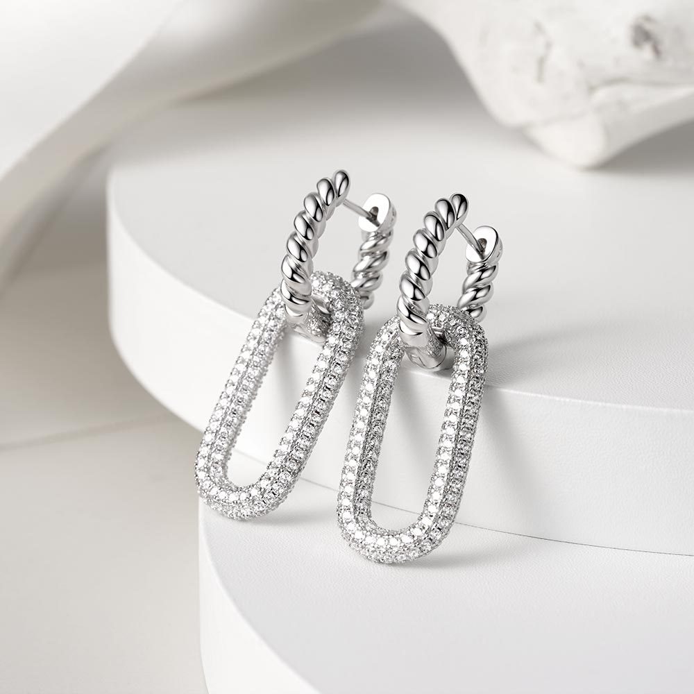 Twisted Rope Hoop Earrings image number 3