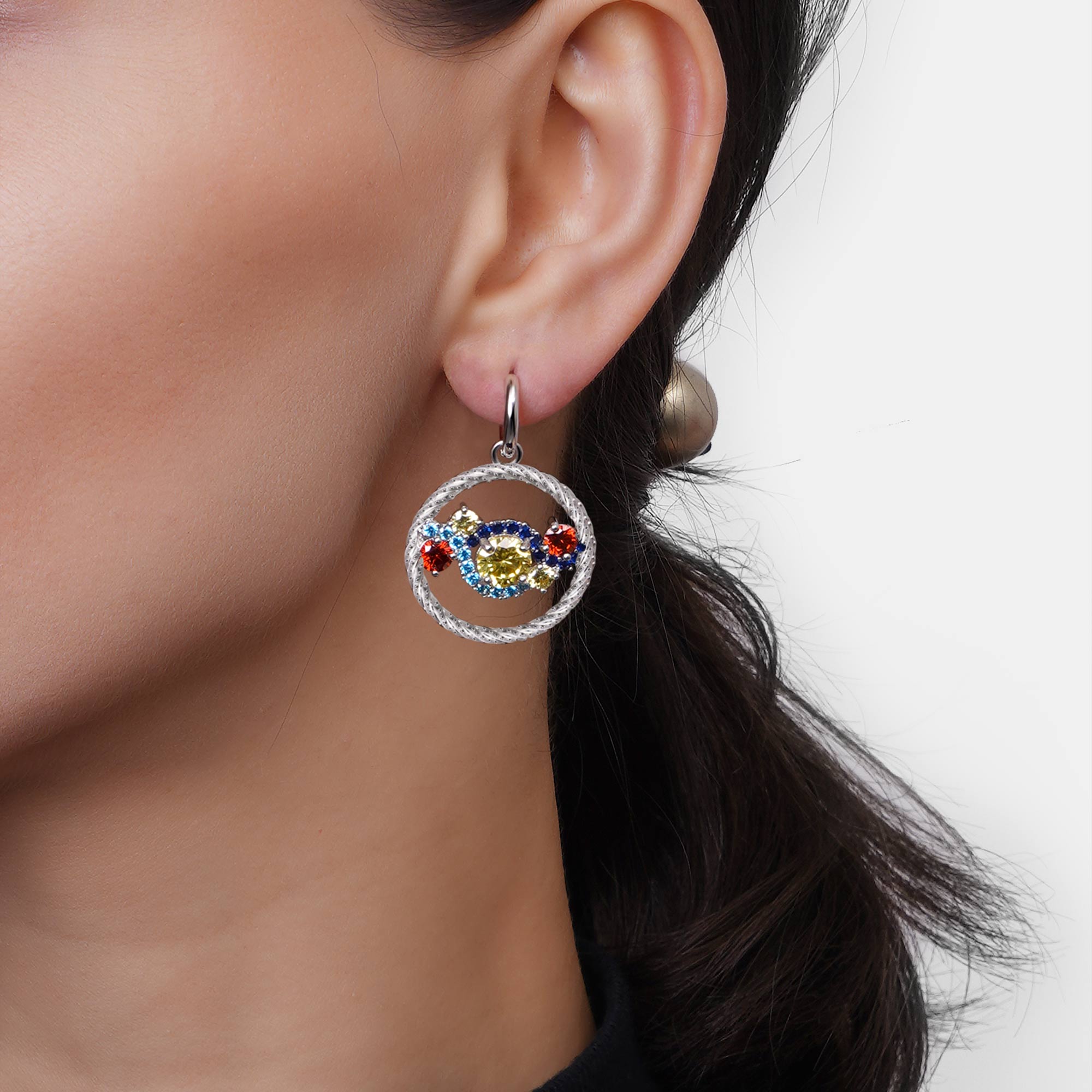 Starry Night Twisted Rope Earrings image number 3