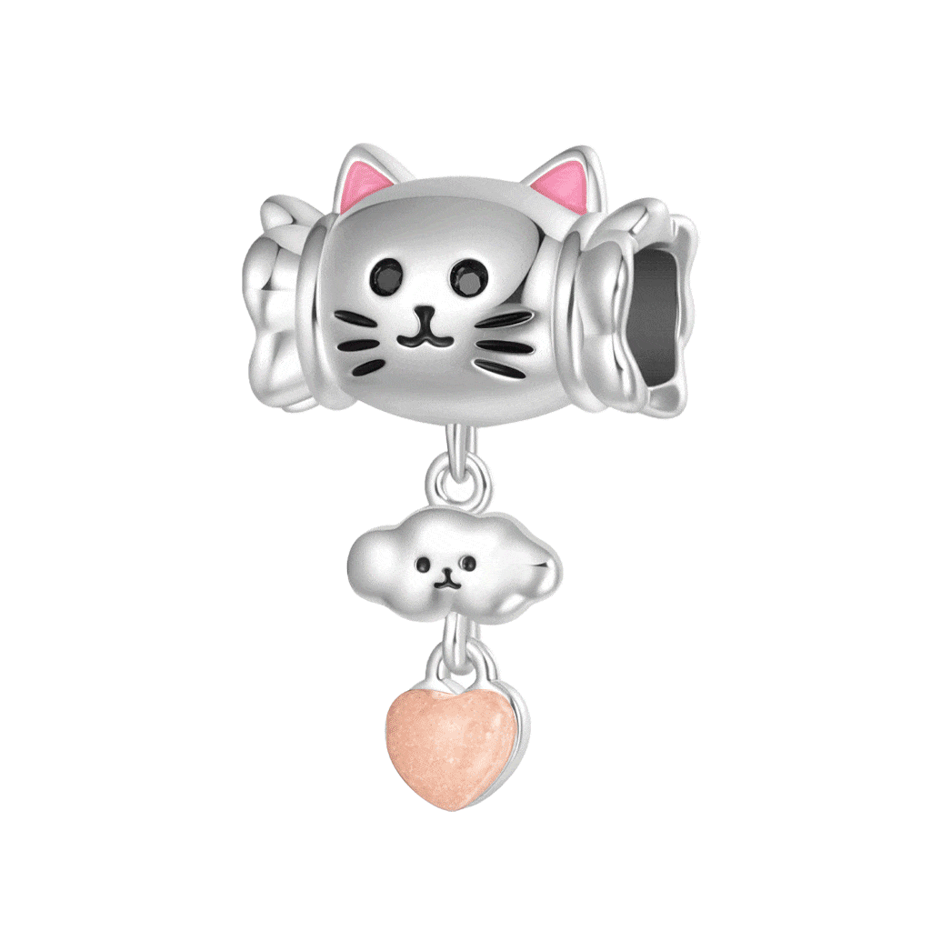 Balloon Cat Heart Charm image number 0