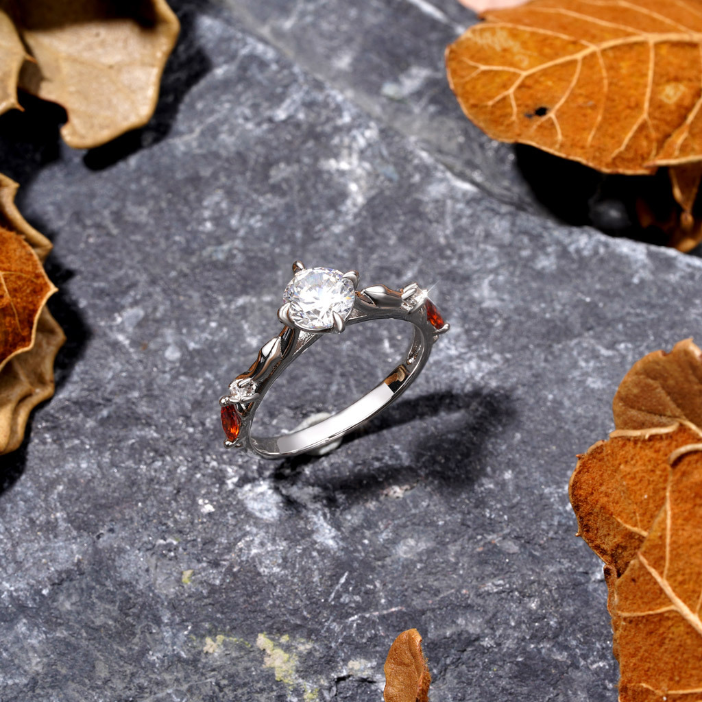 Snake Hug White Diamond Ring image number 2