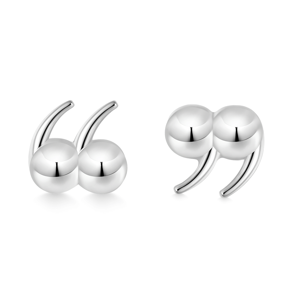 Quotation Mark Stud Earrings image number 0