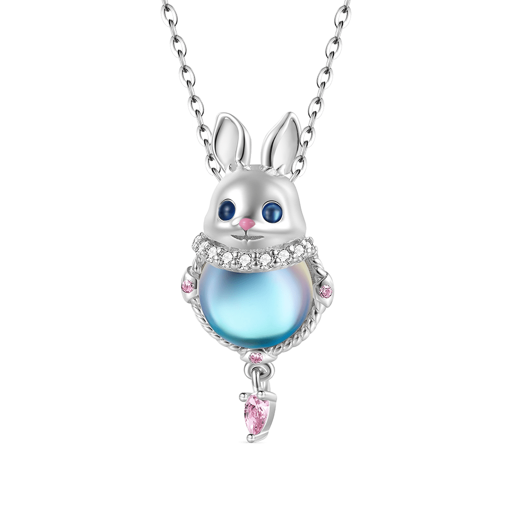 Moonstone Easter Rabbit Necklace image number 0