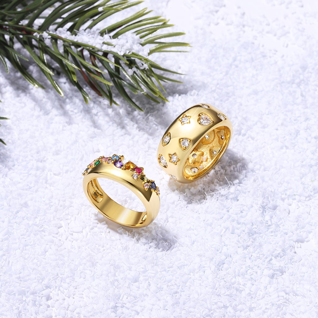 White Topaz Mixed Shape Ring image number 2