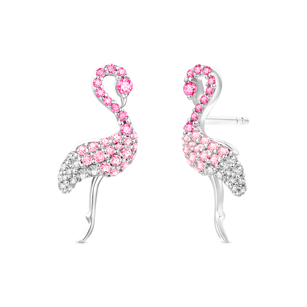 Pink Flamingo Earrings image number 1