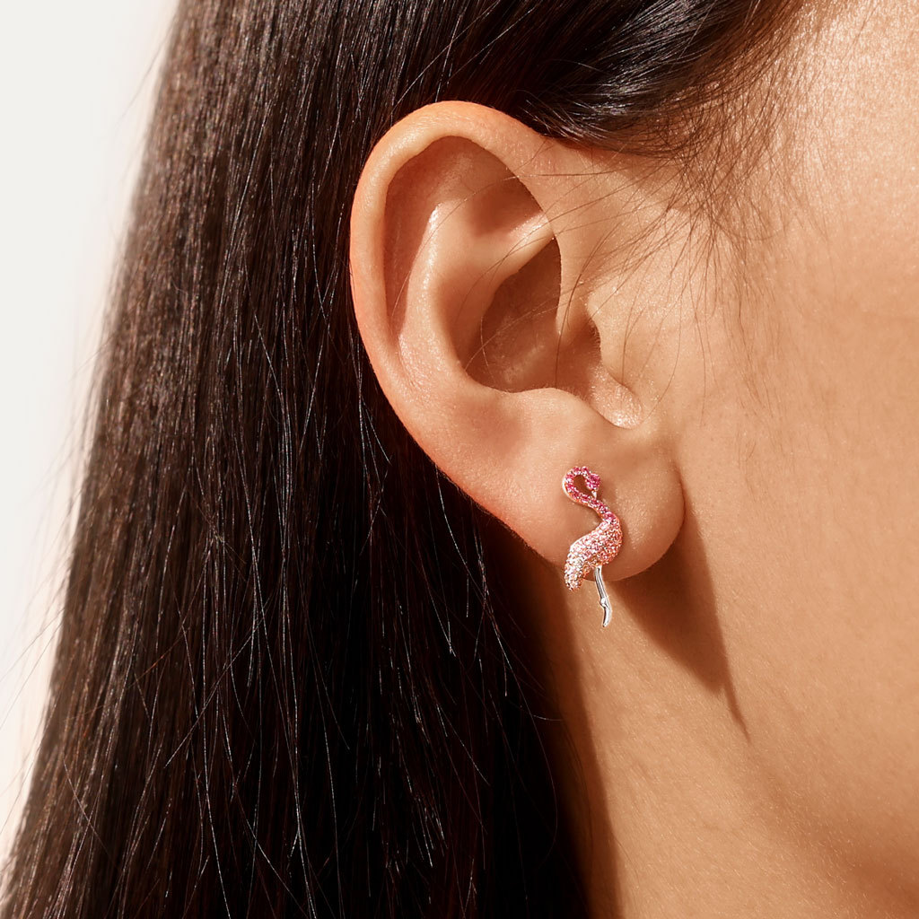 Pink Flamingo Earrings image number 4