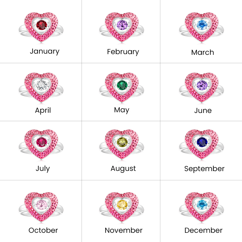 Sparkling Pavé Heart Dancing Ring image number 8