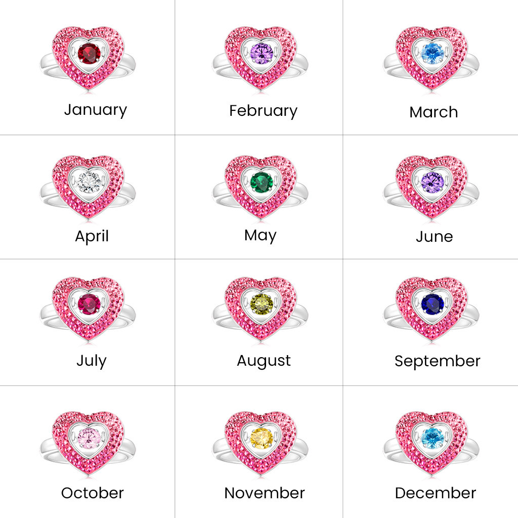 Sparkling Pavé Heart Dancing Ring image number 8