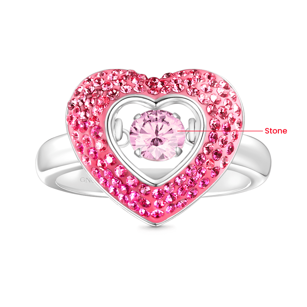 Sparkling Pavé Heart Dancing Ring image number 2