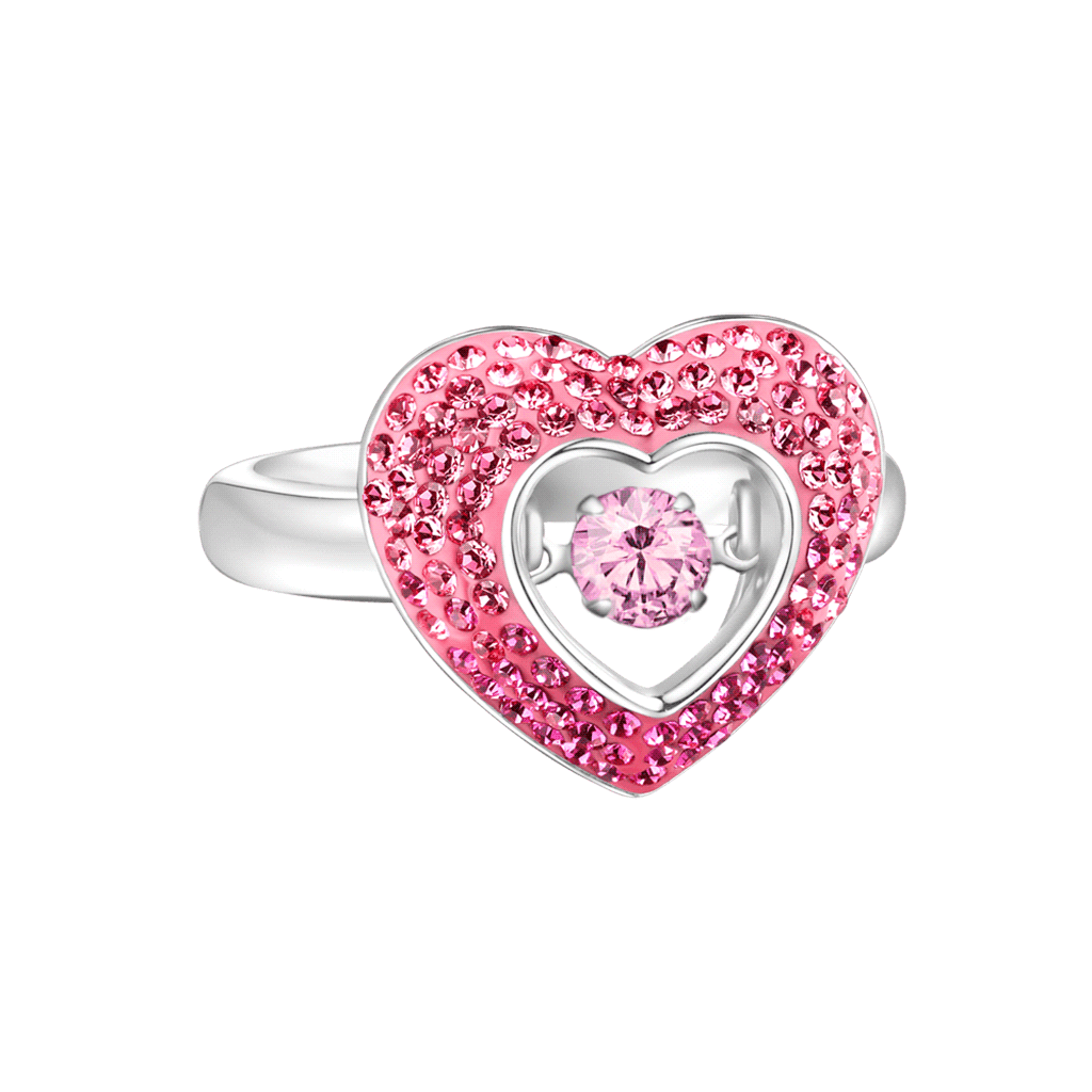 Sparkling Pavé Heart Dancing Ring image number 0